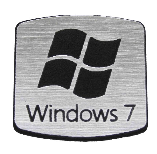 Наклейка-эмблема WINDOWS 7 серебро 18х18мм