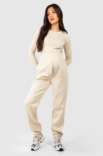БЕЖЕВЫЕ ДЛИННЫЕ КЛАССИЧЕСКИЕ СПОРТИВНЫЕ БРЮКИ BOOHOO JOGGERS 42