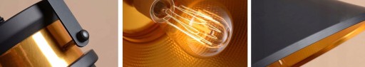 ПОДВЕСНОЙ СВЕТИЛЬНИК METAL LOFT ASTI AND EDISON GOLD RETRO