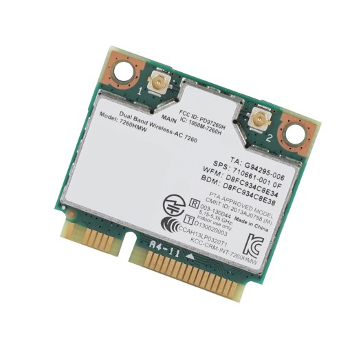 СЕТЕВАЯ КАРТА WIFI ДЛЯ НОУТБУКА 7260AC 7260HMW BLUETOOTH 4.0