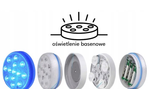 OŚWIETLENIE BASENU LAMPKI BASENOWE 6 SZTUK PODWODNE LAMPKI OGRODOWE