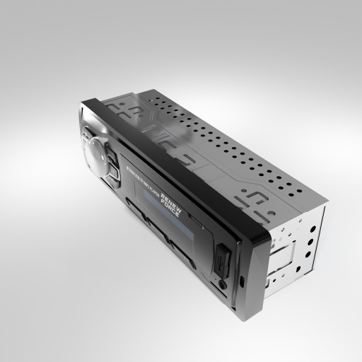 Автомобильный радиоприемник Bluetooth 1-DIN USB AUX SD Микрофон Пульт дистанционного управления Комплект батарей