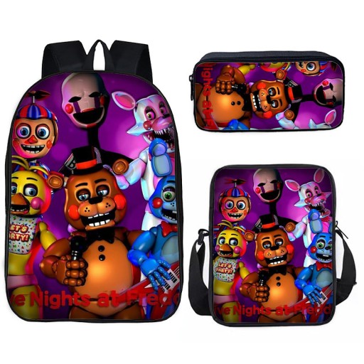 FIVE NIGHTS AT FREDDY'S ZESTAW SZKOLNY PLECAK A4 TORBA PIÓRNIK NOWE