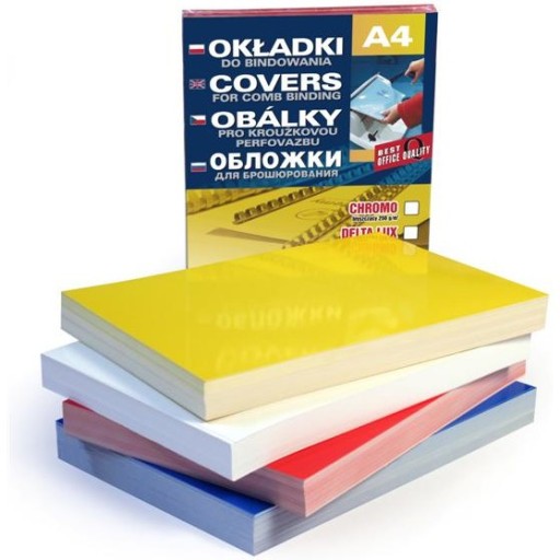 Okładki do bindowania A4, Chromo czarne, 100 sztuk
