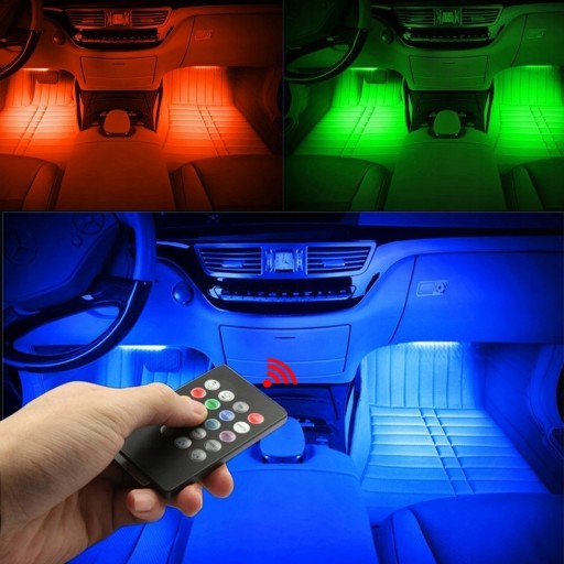 Автомобильная лампа с 12 светодиодами 4*22 см, тип USB