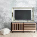 Зеркало из оргстекла в серебряной рамке 5смх10 по размеру