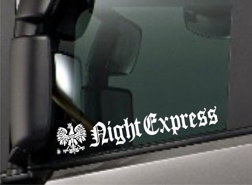 Naklejka na tira busa NIGHT EXPRESS Orzełek Polska *Kolory *43cm