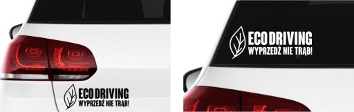 Наклейка на автомобиль ECODRIVING, обгоняй, не сигналь, эко