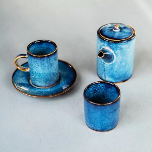 Блюдце для кофейной чашки DEEP BLUE Verlo и бутылочки для бульона