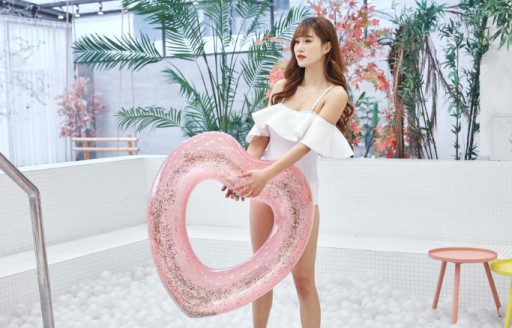 SWIM RING надувной бассейн HEART пляжный #120