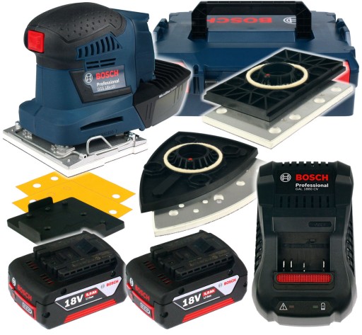 КАЧЕСТВЕННАЯ ШЛИФОВАЛЬНАЯ МАШИНА GSS 18V-10 BOSCH 2x5,0 Ач