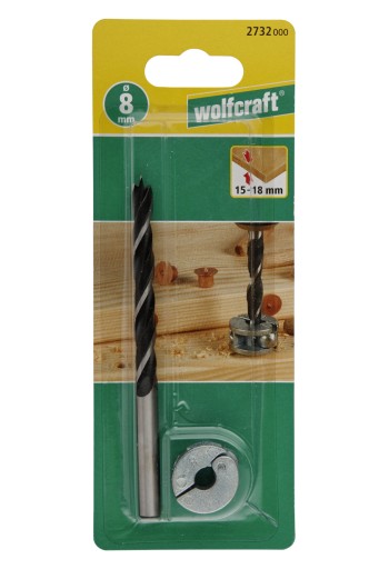 Wiertło do drewna 8 mm z ogranicznikiem wolfcraft