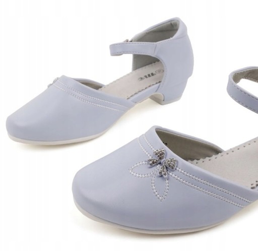 -%Okazja PANTOFELKI BUTY KOMUNIJNE Obcas BIAŁE r36