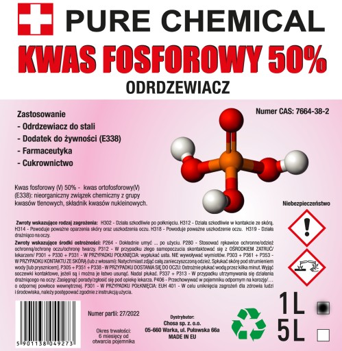 ФОСФОРНАЯ КИСЛОТА 50% 1л