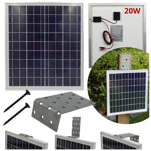 PASTUCH ELEKTRYCZNY bateria słoneczna SOLARNY ŁADOWARKA DO AKUMULATORA 20W