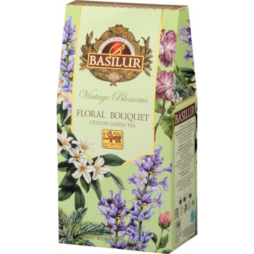 Чай зеленый листовой Basilur FLORAL BOUQUET LAVENDER HIBISCUS - 75г