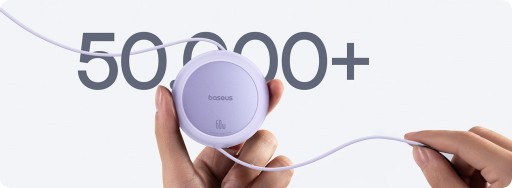 BASEUS KABEL USB-C TYP-C SZYBKIE ŁADOWANIE PRZEWÓD ZWIJANY 60W QC PD 1M