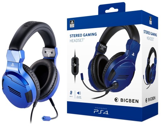 Наушники BIGBEN для PS4, лицензия SONY BLUE