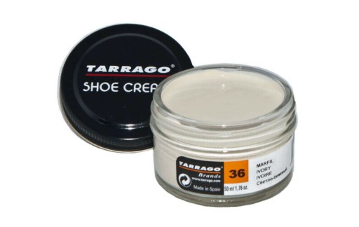 Крем на основе воска для обуви - TARRAGO Shoe Cream 50мл 36 IVORY