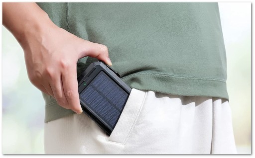 SOLAR POWERBANK 20000MAH 2xUSB КАБЕЛЬ ФОНАРЯ 3в1