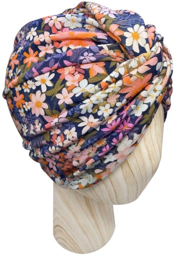 Шапка из хлопкового джерси Turban Twist с цветами