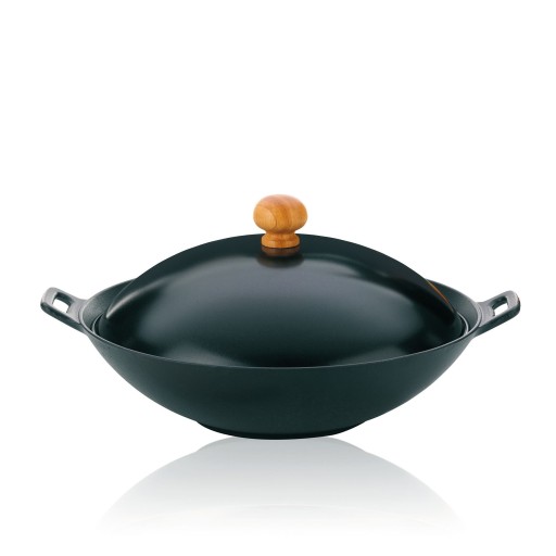 Чугунный WOK 36 см KELA с крышкой и решеткой Asia