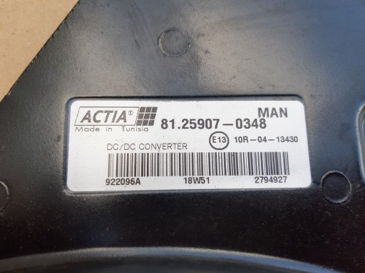 ПРЕОБРАЗОВАТЕЛЬ НАПРЯЖЕНИЯ MAN TGX TGS EURO 6 81259070348