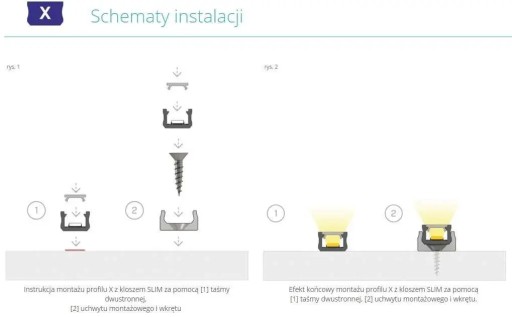 Алюминиевый профиль Narrow SLIM 12мм Черный тип X LUMINES для светодиодных лент 2 метра