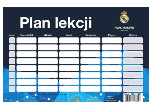 Plan lekcji Astra