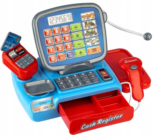 TOY Интерактивная касса для детей + аксессуары