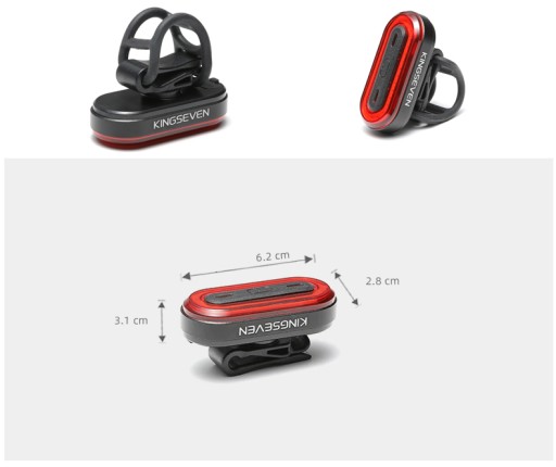 Задний велосипедный фонарь USB LED COB 50лм Датчик СТОП