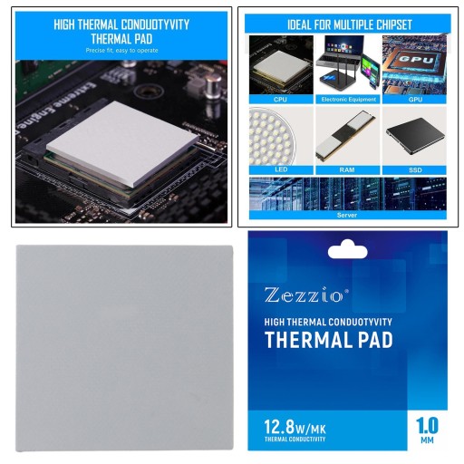Silikonowa podkładka termiczna 120x120mm Ciepło 1,0 mm