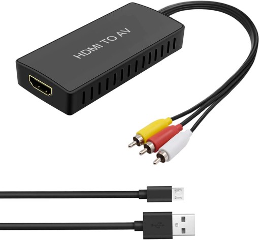 Konwerter HDMI do RCA Adapter AV CINCH CVBS 1080 audi video konwertor
