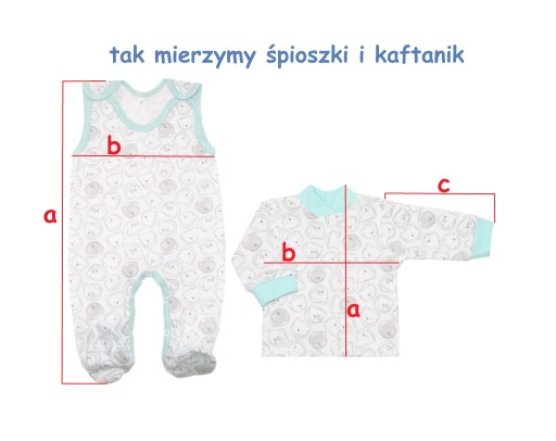 KOMPLET NIEMOWLĘCY ŚPIOCHY ŚPIOSZKI + KAFTANIK r.62 RYBKI /1/