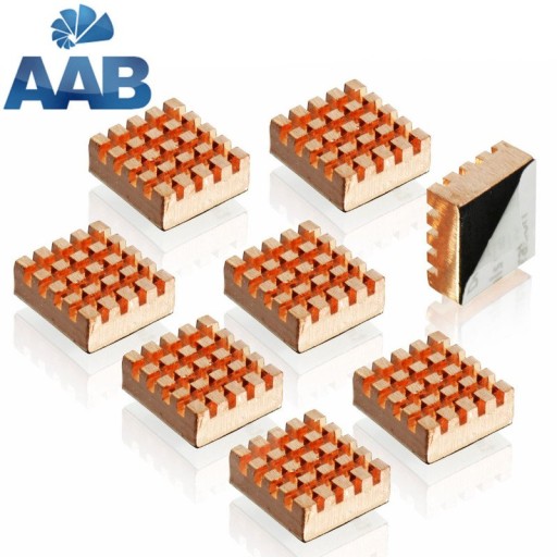 AAB ОХЛАЖДАЮЩИЙ РАДИАТОР ОЗУ 2 РАДИАТОРА ДЛЯ ГРАФИЧЕСКОЙ ОЗУ 12x11x5 мм МЕДЬ