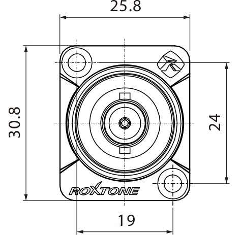 ДВУХСТОРОННЯЯ ПАНЕЛЬНАЯ РОЗЕТКА BNC ROXTONE RAB75D
