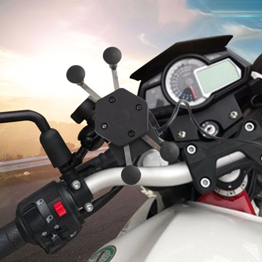 ДЕРЖАТЕЛЬ ДЛЯ МОТОТЕЛЕФОНА GPS USB 2A 3,5-6,5