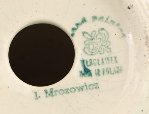 Фаянсовый подсвечник WŁOCŁAWEK Г.Гузлецка И.Мрозович модель 1977 года 1393