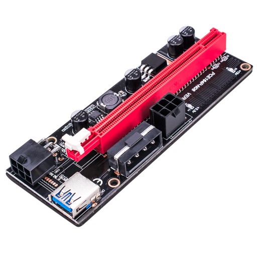 RISER PCI-E 1x-16x USB SATA 6PIN ДЛЯ МАЙНИНГА БИТКОИНА
