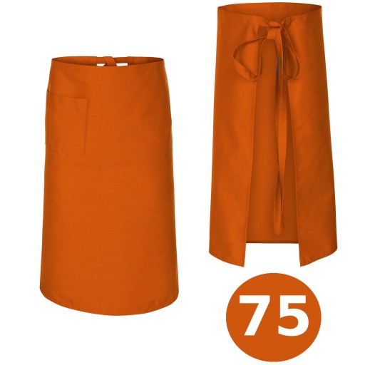 Zapaska kelnerska fartuch dł. 75cm kolor POMARAŃCZ