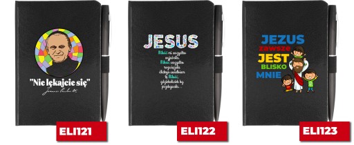 NOTES A6 + DŁUGOPIS Prezent Religijne CYTATY Wzory