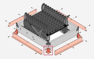 Лестница чердачная ножничная ОСТ 60х120/280 комплект - полосы и уголки U=1,1