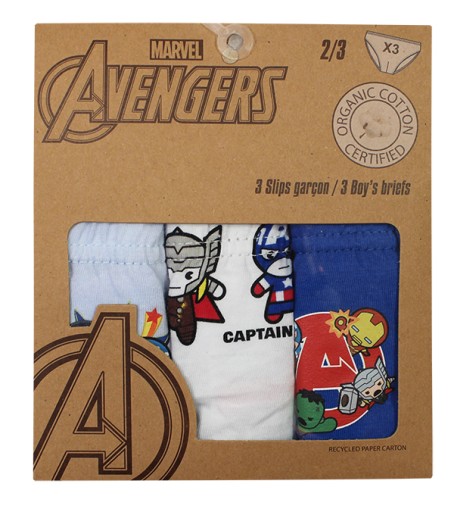 ДЕТСКИЕ ТРУСИКИ AVENGERS MARVEL, 3 КОМПЛЕКТА ДЛЯ 2/3 ГОДА