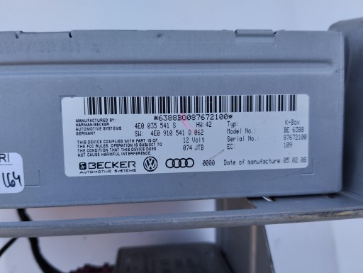 МОДУЛЬ КОНТРОЛЛЕРА РАДИО ТЮНЕР AUDI Q7 4L 4E0035541S
