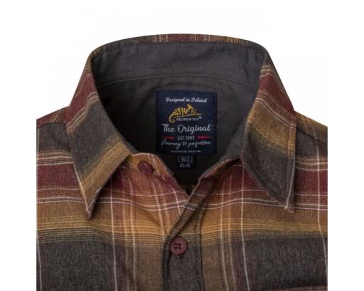 Тактическая рубашка в клетку Helikon GreyMan Shirt Blast Blue Plaid, размер XXL