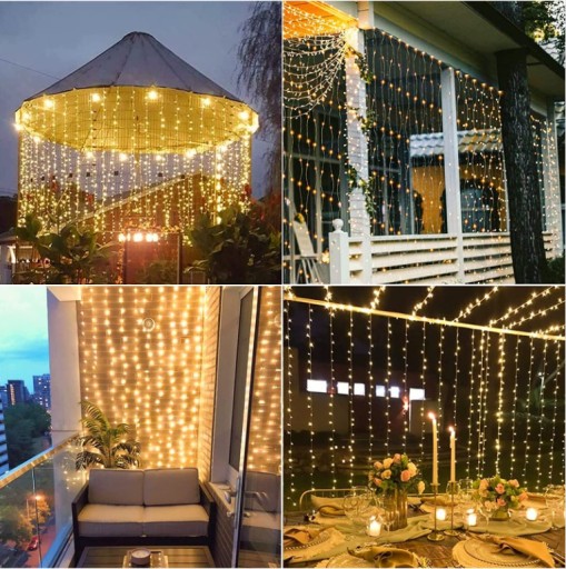 Christmas Lights 300 Светодиодная световая завеса + ДИСТАНЦИОННОЕ УПРАВЛЕНИЕ