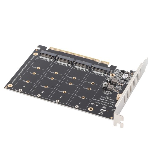 Адаптер m.2 nvme ssd to pcie x16, 4-портовая высокоскоростная карта Soft Raid 4x32 Гбит/с