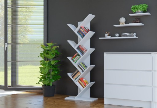 СОВРЕМЕННЫЕ КНИЖНЫЕ ПОЛКИ БЕЛЫЙ МАТОВЫЙ