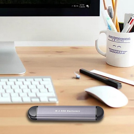 Корпус для диска M.2 NVME+NGFF (SATA) USB C A S159, серебристый 10Гбит/с