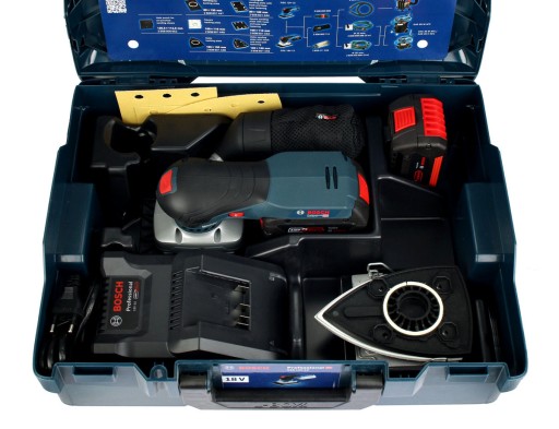 КАЧЕСТВЕННАЯ ШЛИФОВАЛЬНАЯ МАШИНА GSS 18V-13 BOSCH 2x4.0Ah L-BOXX + АКСЕССУАРЫ